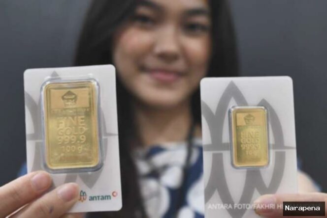 
					Harga Emas Antam Hari Ini Naik! Profit 33,61% Setahun