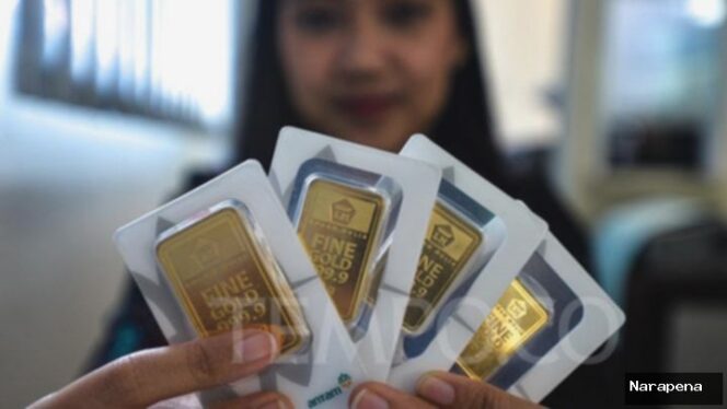 
					Harga Emas Antam Turun Menjadi Rp 2.294.000 per Gram